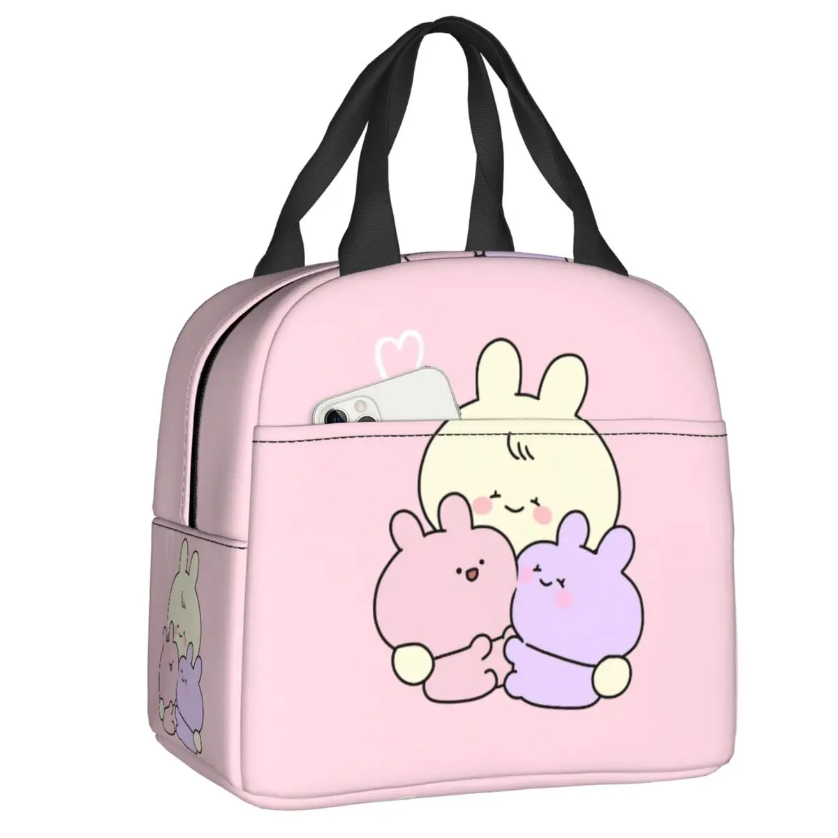 

Custom Asamimichaan Anime Cartoons Asamimi Insulated Lunch Bag for Women Portable Thermal Cooler Bento Box Beach Camping Travel