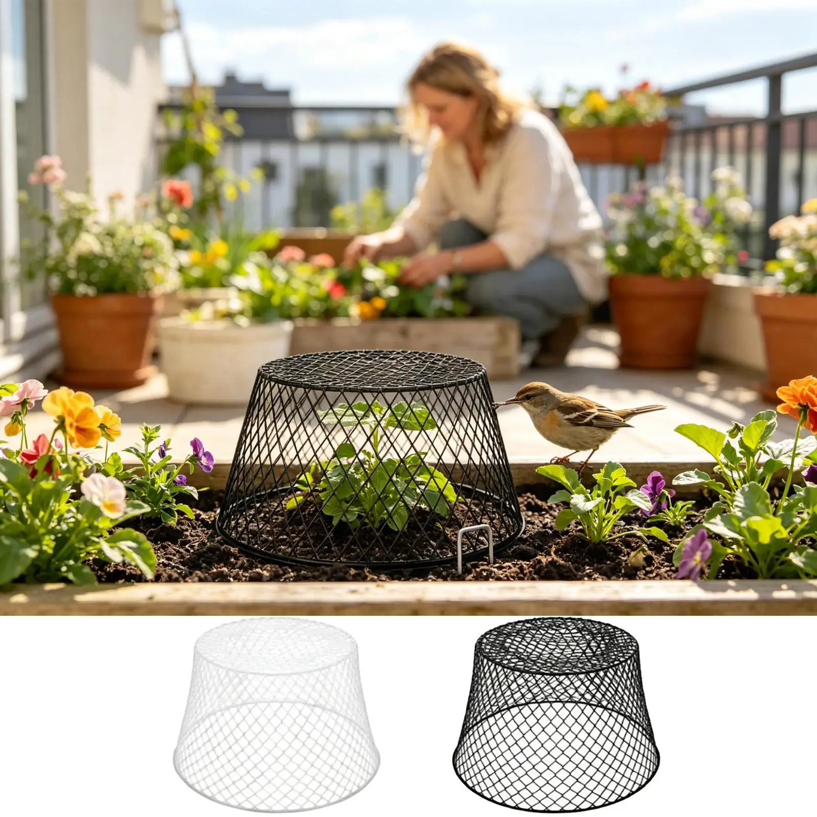 Garden Cloche 10 Piece Net Guard Rust Resistant Plant Cloches Outdoor For Vegetable Birds Shrubs Fruit Outdoor Patio Lawn