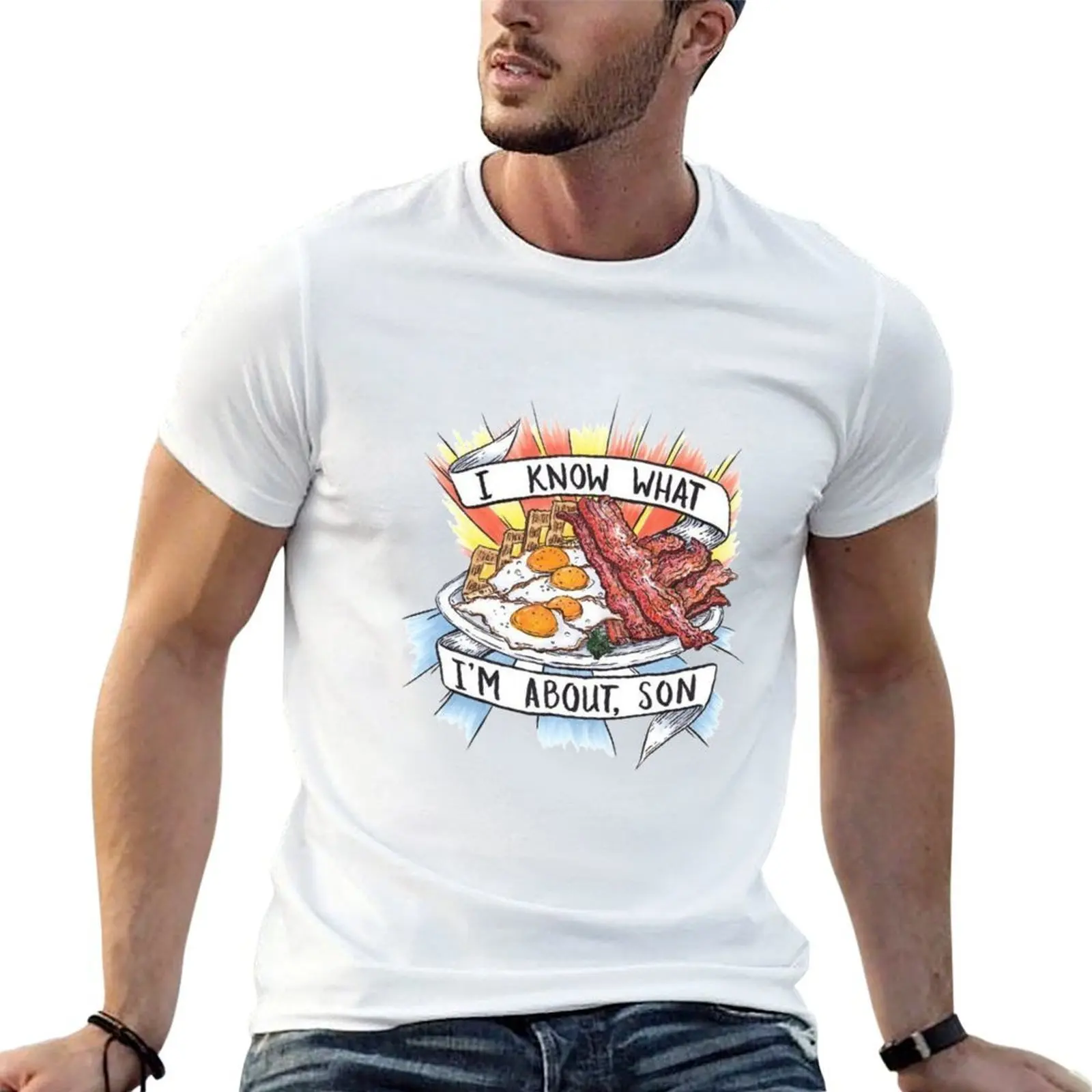 

Breakfast T-Shirt cotton t shirt man man t shirt luxury T-Shirt