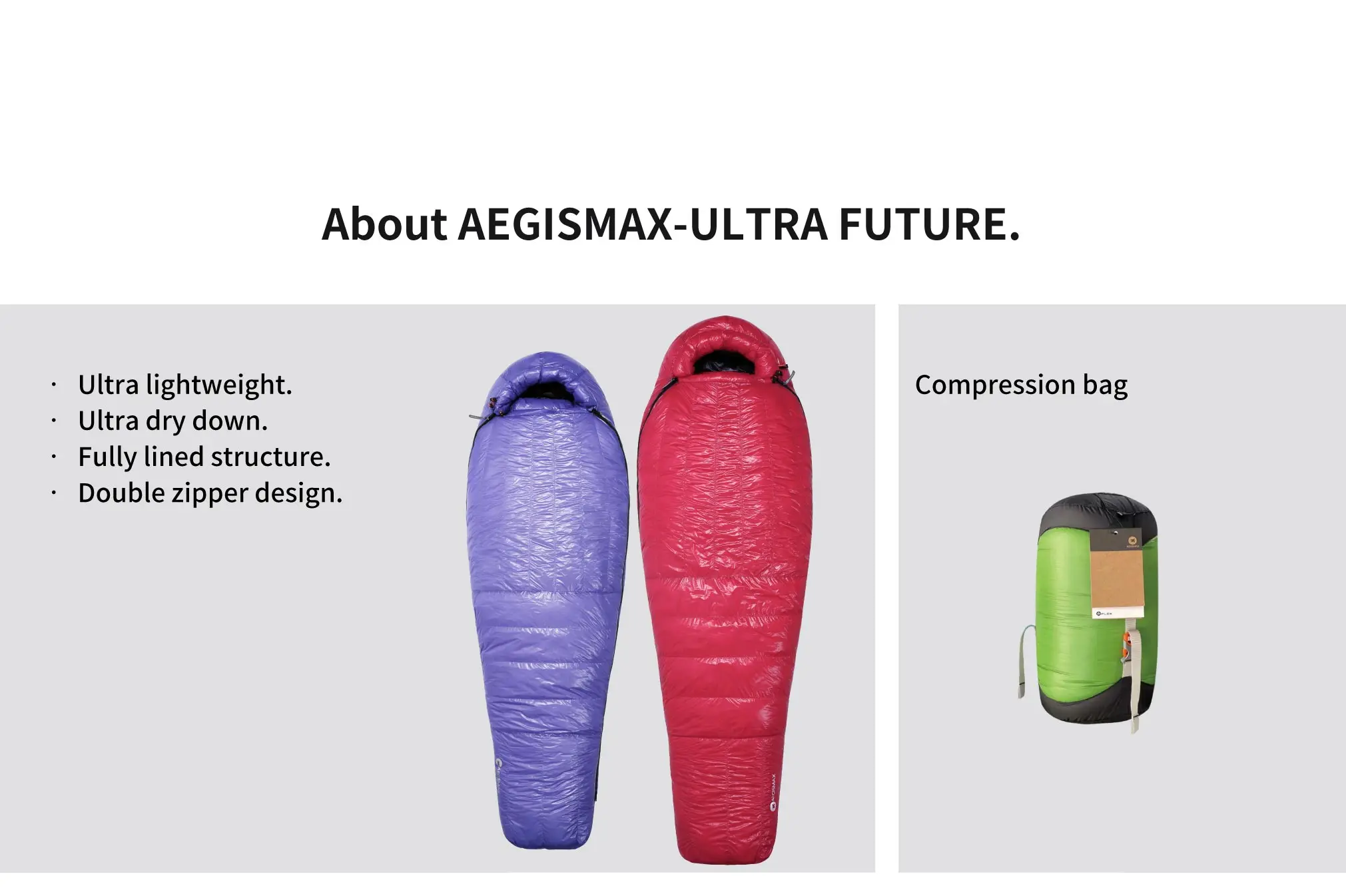 AEGISMAX ULTRA FUTURE 10D 800FP Ultra Dry Daunenschlafsack -18 Grad verdickter ultraleichter Winterschlafsack für Camping – Detail 4