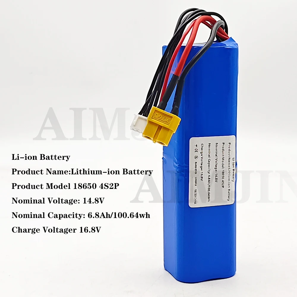 قابلة للشحن lpega لمختلف طائرة RC بدون طيار QuadrotorXH2.54-5P XT60 14.8 فولت بطارية ليثيوم أيون 4S2P 6800 مللي أمبير قدرة عالية بدون طيار #4