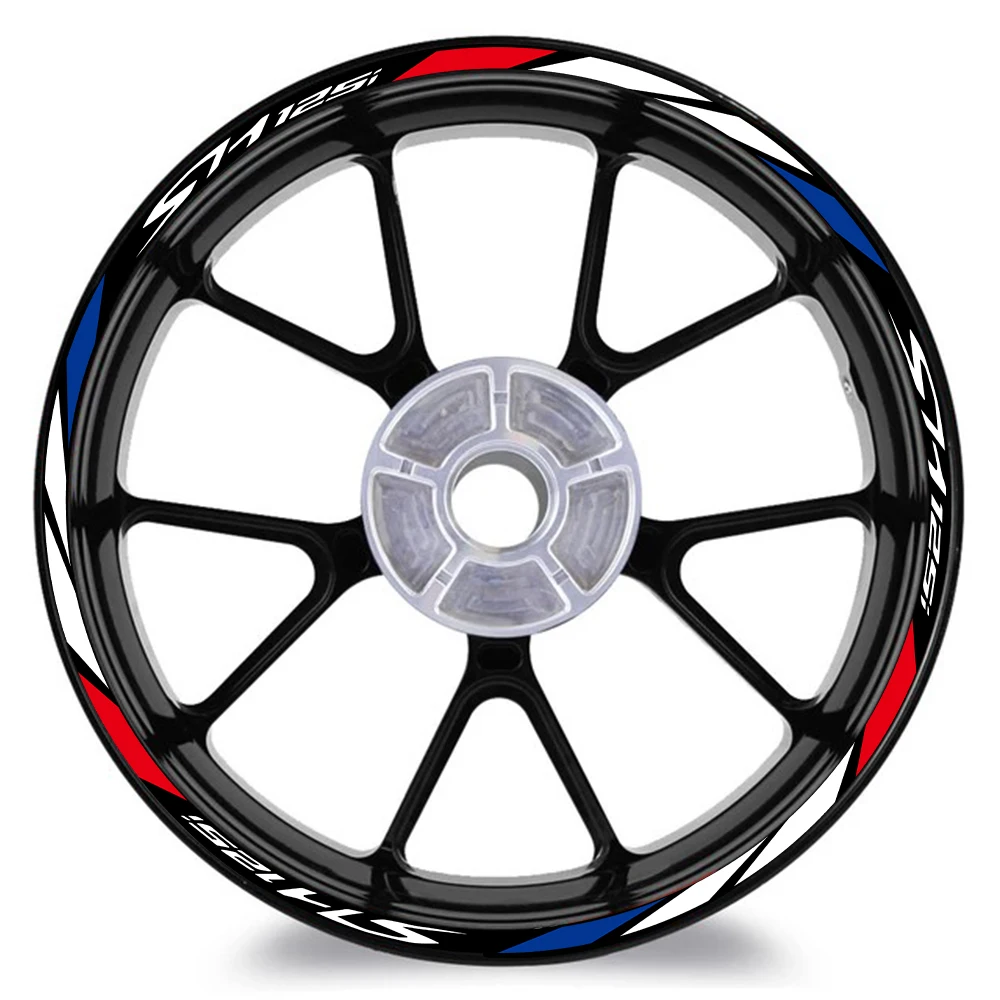 For Honda SH 125 Sh 125i SH125i 16 Inches Reflective Motorcycle Wheel Hub Stickers Moto Inner Rim Stripe Decals Accessories