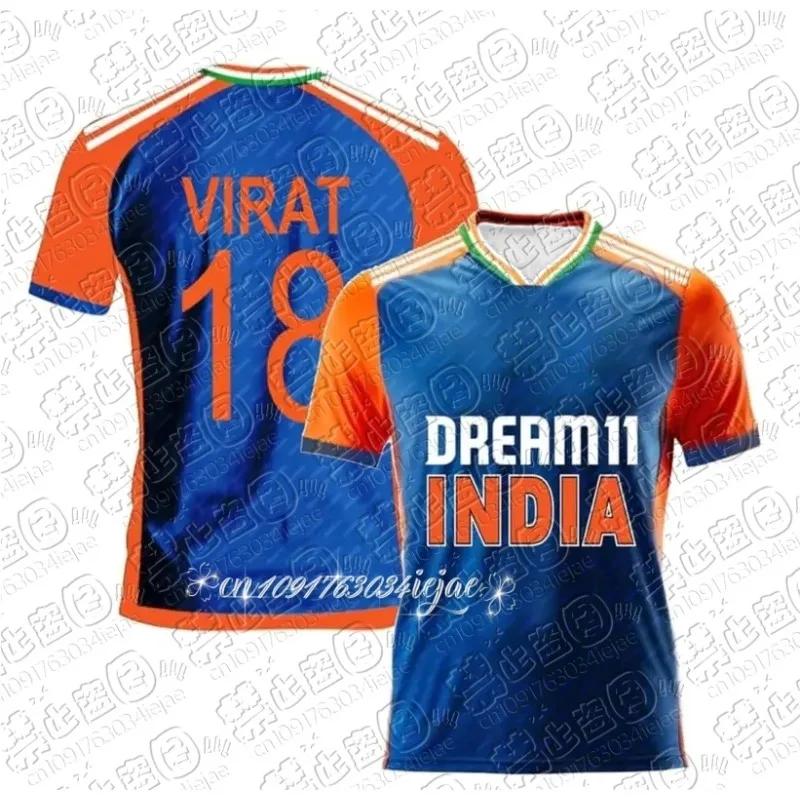 

Sports VIRAT KOHLI Cricket Adult Children's Casual Sport Jersey Football Breathable Short Sleeve T-shirt Soccer Club Kit Top