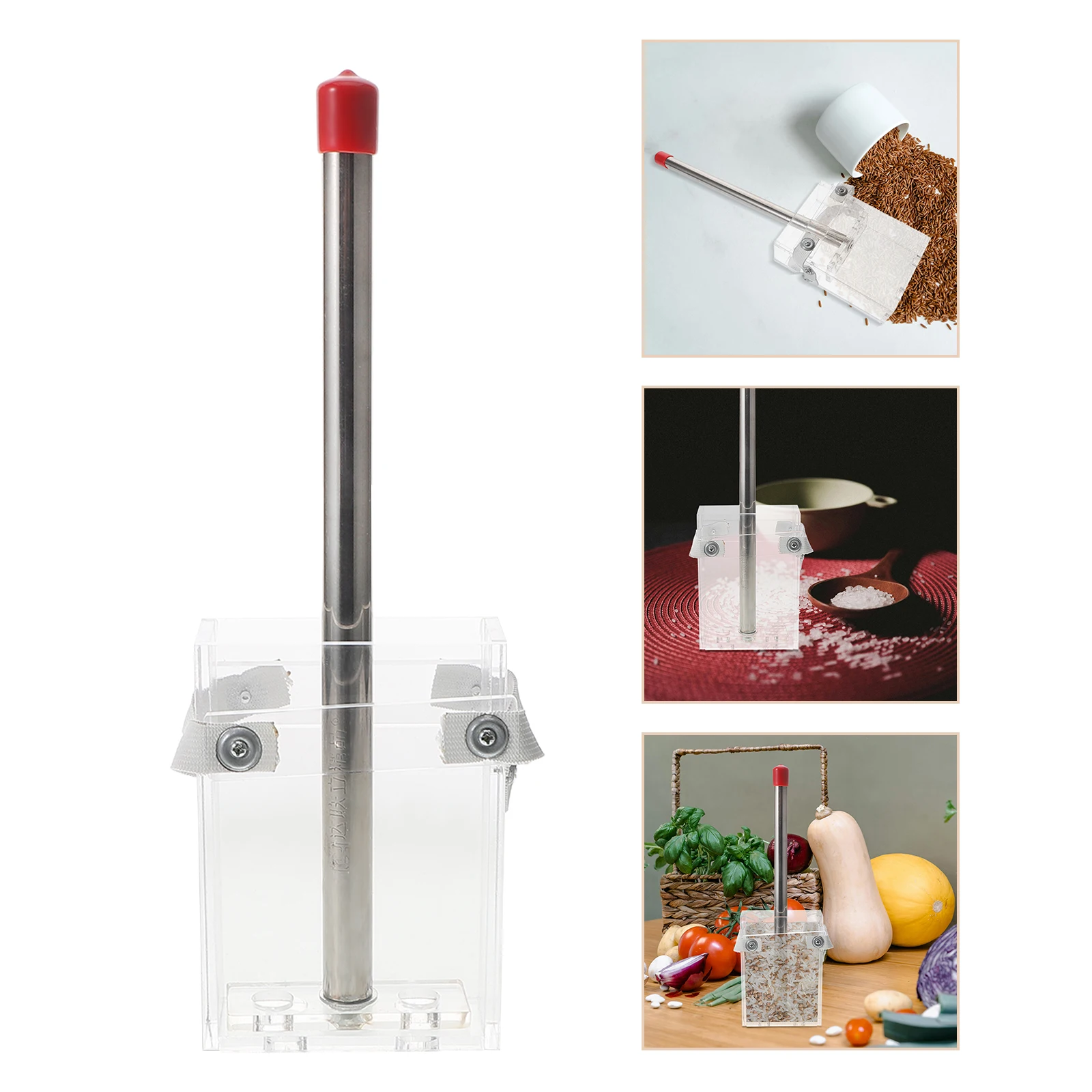 

1 set Rice Bag Mold Holder Clear Transparent Brick Shaper Packaging Reusable Sample Making Mold Suitable Home Supermarket Food