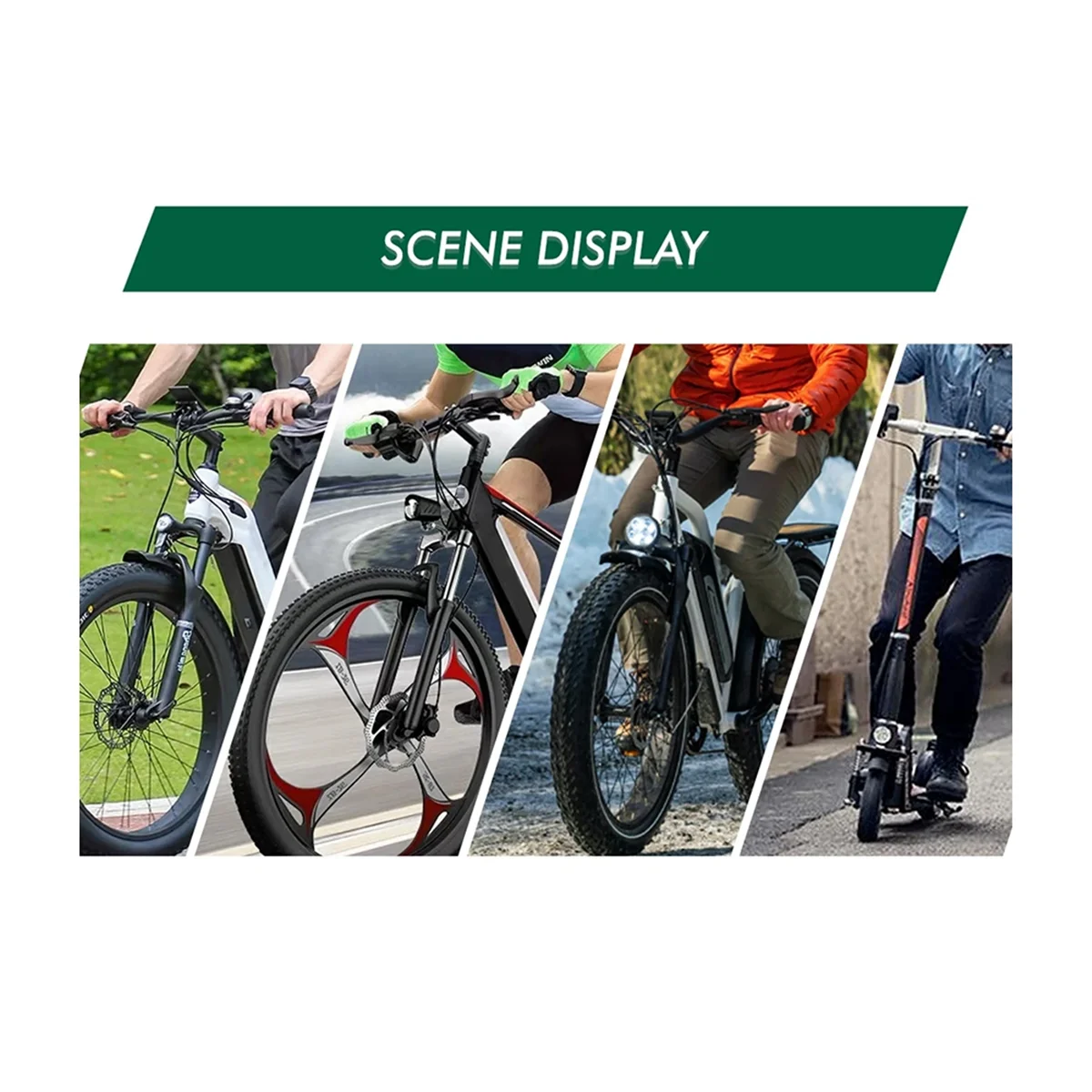 P5C Electric Bike LCD Display Meter 24V-60V Ebike Intelligent Display IP67 UART Colorful LCD Display Meter 6PIN