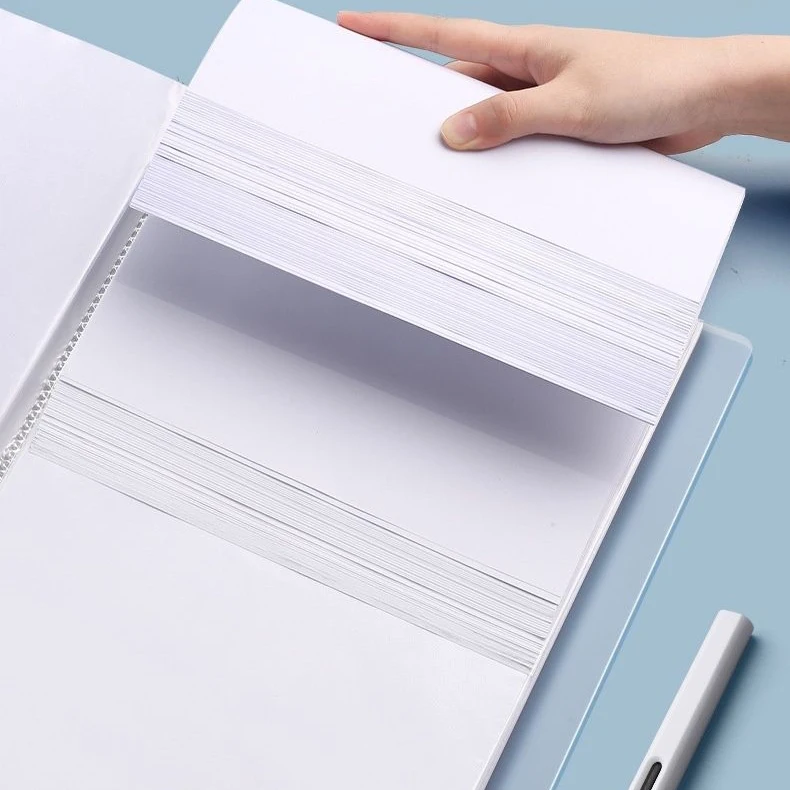 5 Colors A4 Plastic Budget Binder File Folders Documents Booklet Leaflet 30/60/100 Pages Office Student Supplies Desk Organizer