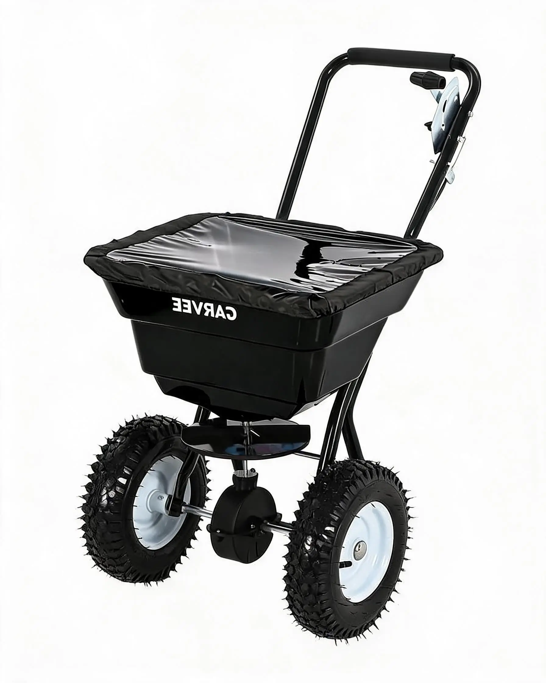 80 LBS Push Broadcast Spreader With 12FT Spreading Width 13Inch All-Terrain Wheels Adjustable Flow Control Heavy Duty Walk Behind Lawn Spreader For Fertilizer Grass Seed Ice Melt Salt - view 3