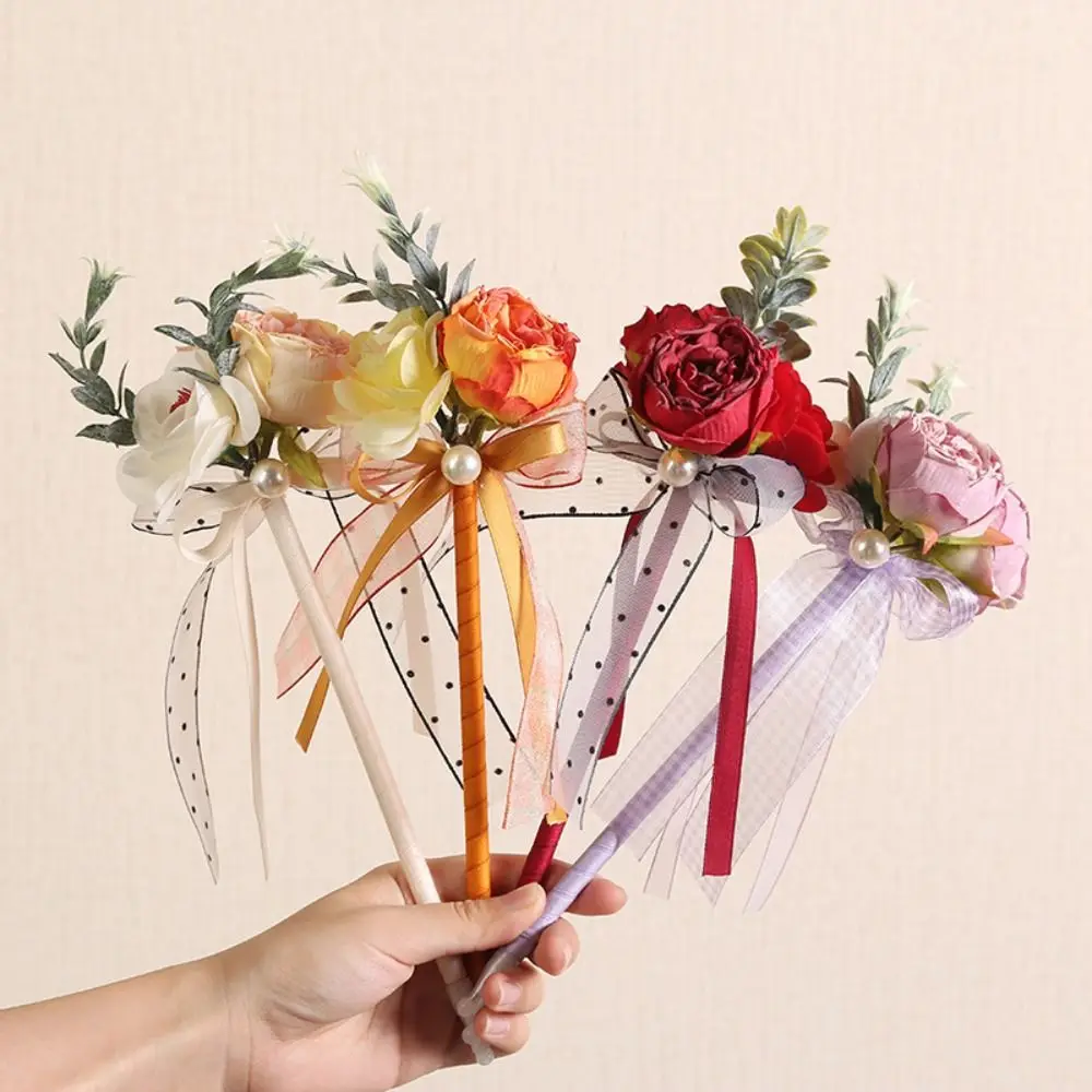 Fairy Quick Dry High-End Gifts For Teacher Writing Signing Pen Simulation Flower Pen School Office Supplies Rose Flower Gel Pen