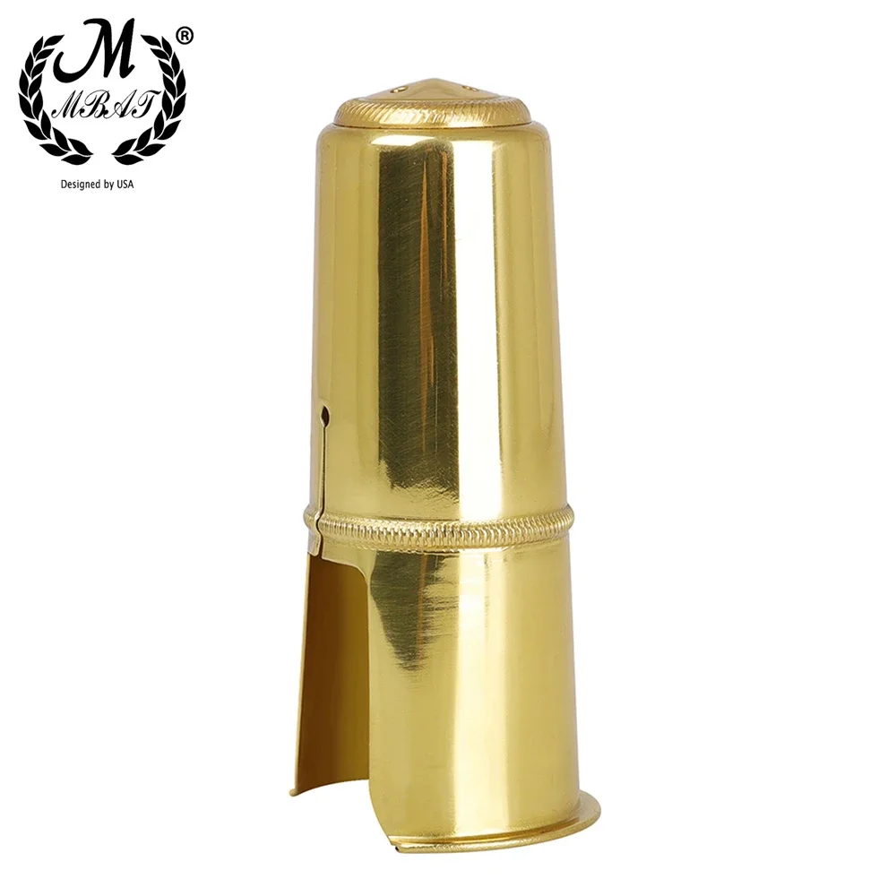 M MBAT Double Screws Adjust Metal Carved Alto Tenor Saxophone Sax Mouthpiece Ligature Clip And Mouthpiece Cap