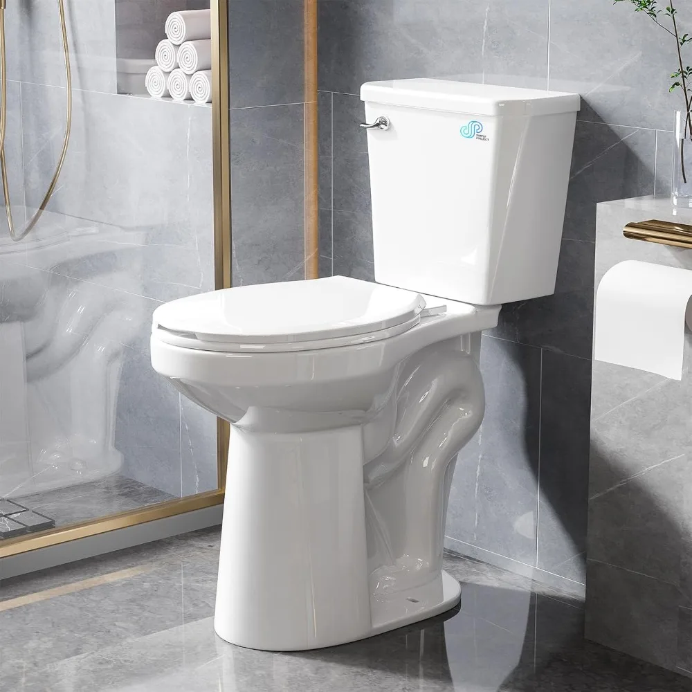 

21 Inch Tall Toilet Bowls for Seniors, Extra High Elongated Toilets, Comfort Height Toulet, Seat Height 22", Powerful 1.28 Gpf
