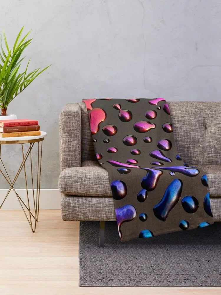 Oil Slick Raindrops Throw Blanket Fashion Sofas Cute Blankets Sofas Of Decoration Blankets