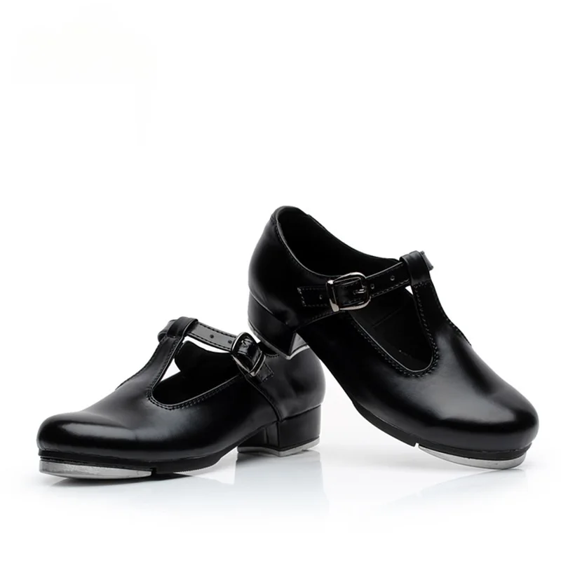 Tap Dance Shoes Women Shoes Imitation PU Leather Teacher Dance Shoes Children Step Dancing Shoes Sneakers Performance T Shoelac
