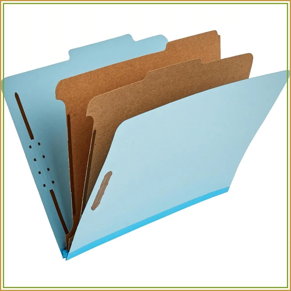 Classification Folder with Prongs, 2 Dividers, 2