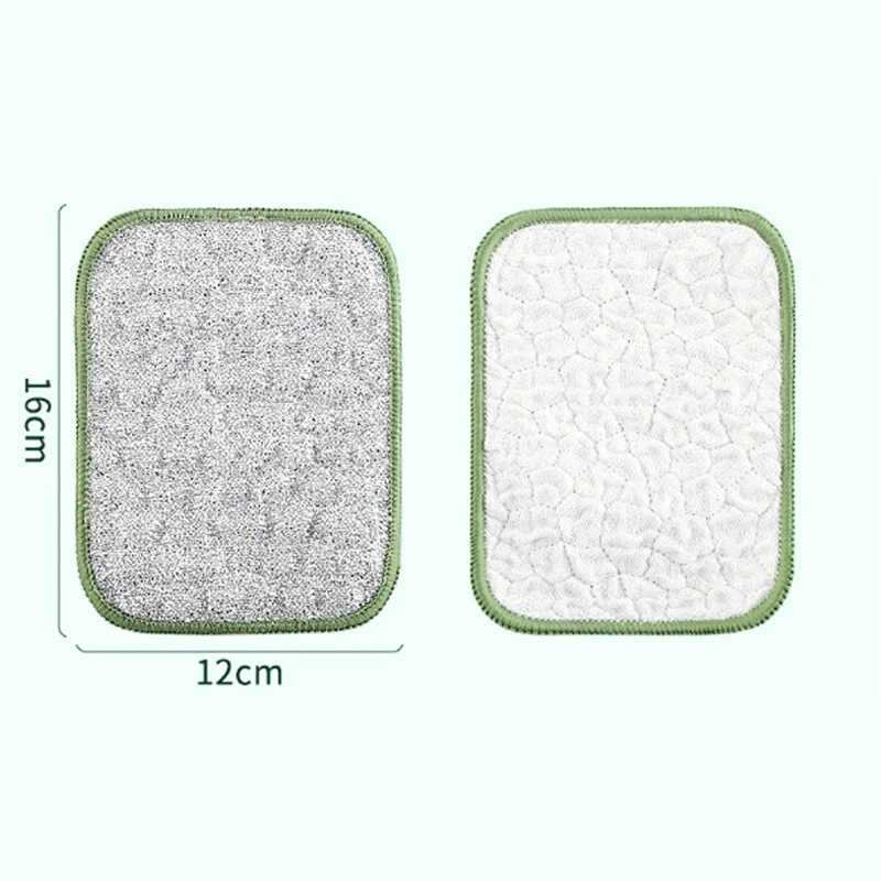 قماش الأطباق طبقة مزدوجة سميكة غير النفط منشفة أطباق تجوب القماش ماصة خرقة الفضة الحرير غزل القطن غسل الصحون 12*16 سنتيمتر أداة