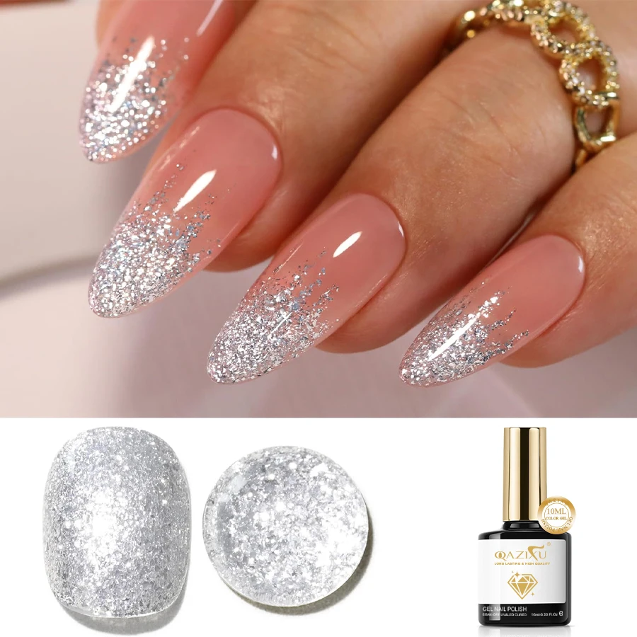 1-4 stücke 10 ml 4 Farben Goldene Silber Glitter Gel Nagellack Set UV LED Soak off Gel Lack glänzende Nail Art Für Salon Hause Winter