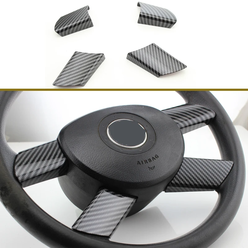 Car Steering Wheel Button Panel Cover Trim Sticker for Volkswagen POLO 2004 2005 2006 2007 Accessories