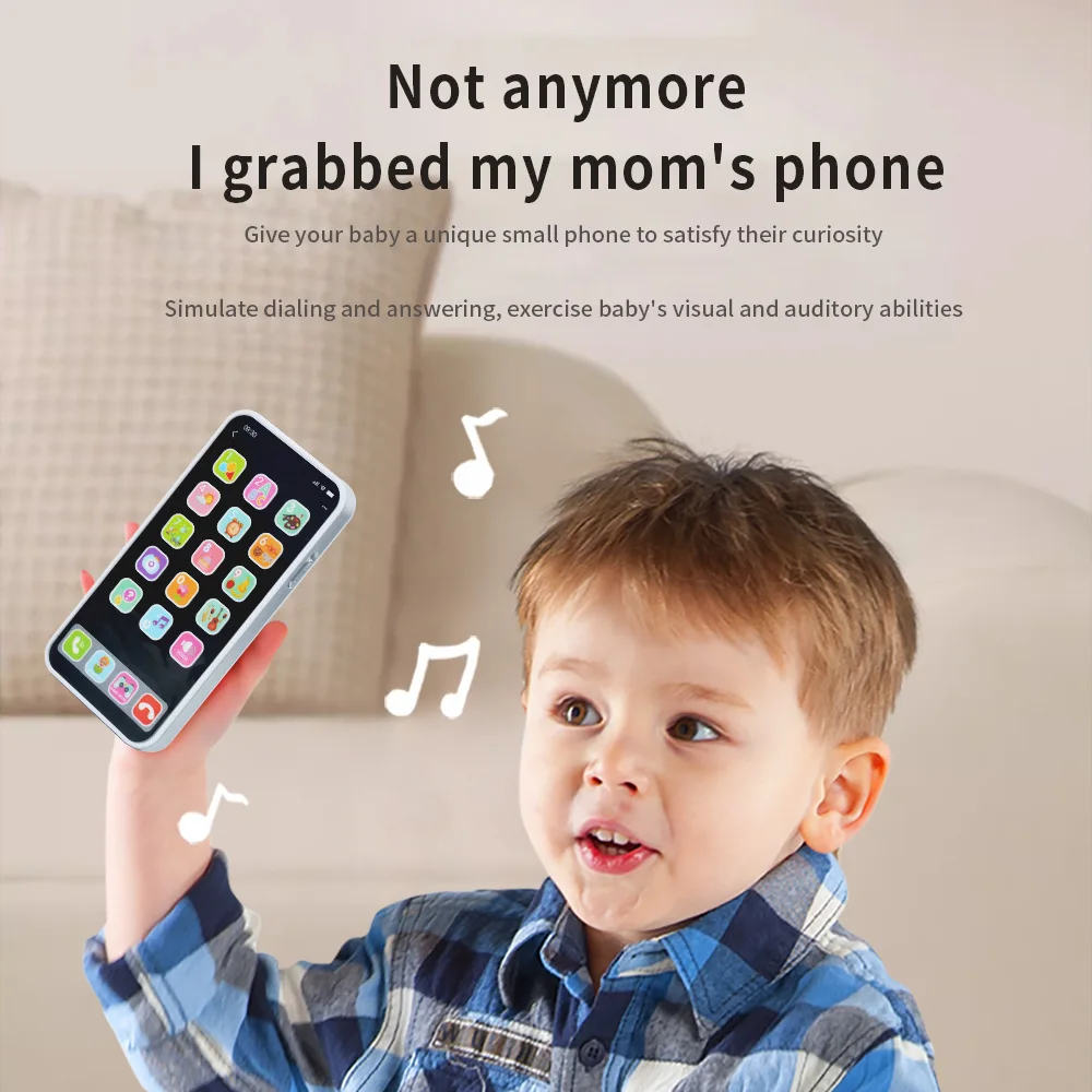 Vocaal mobiele telefoonspeelgoed voor kinderen Gesimuleerde educatieve telefoons voor vroeg onderwijs Touchscreen Telefoonleermachines