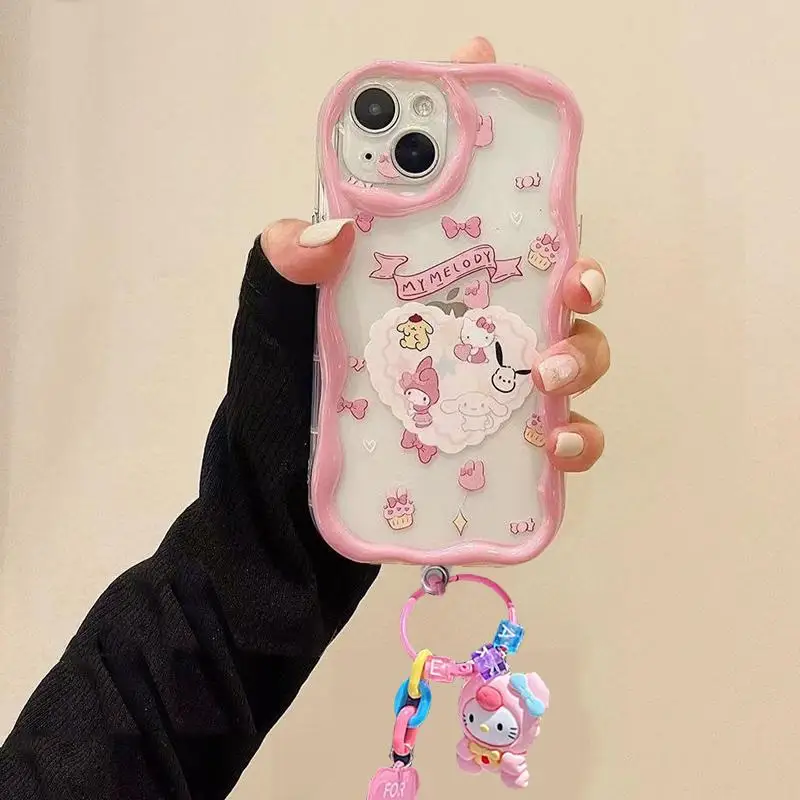 Sanrio Hello Kitty chain Case For infinix Hot 30i 40i Note 30 40 Pro Play SMART 7 8 Plus SparkGO 2024 2023 TECNO ZERO CAMON 30