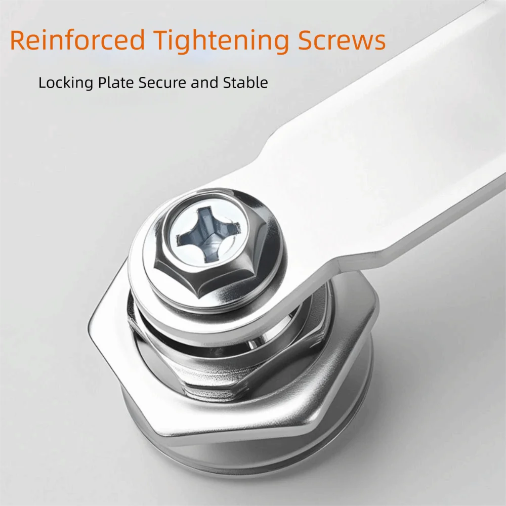 Sturdy Stainless Steel Triangle Cam Lock With Cap Flat Triangle Key Panel Lock Distribution Box Lock Tin Box Installation