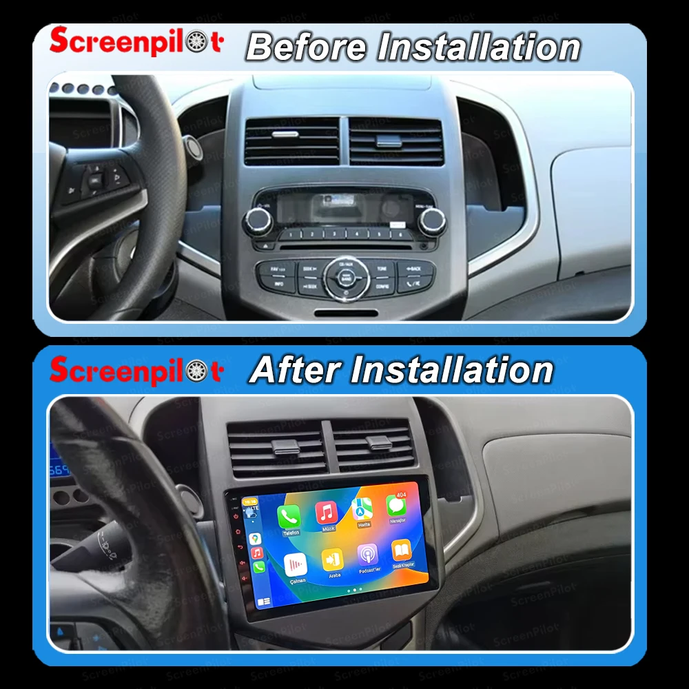 Android16 Car Radio Multimedia Player For Chevrolet Aveo 2 Sonic T300 2011 2012 2013 2014 2015 GPS Navigation CarPlay Multimedia