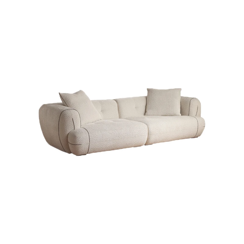 

&c French Mid-century Classic Grace Sofa, Small-sized Designer Living Room, Cream-style Straight-row Fabric Sofa
