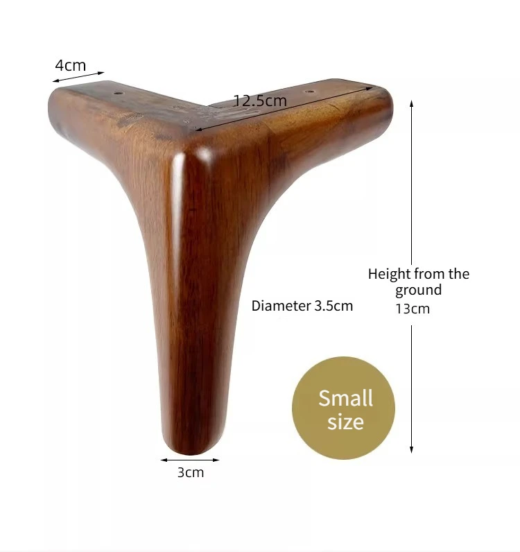 4Pcs 13/14/15cm Solid Wood Furniture Feets Sofa Cabinets Legs Square Bed Table Chair Replacement Feet Home Furniture Accessories