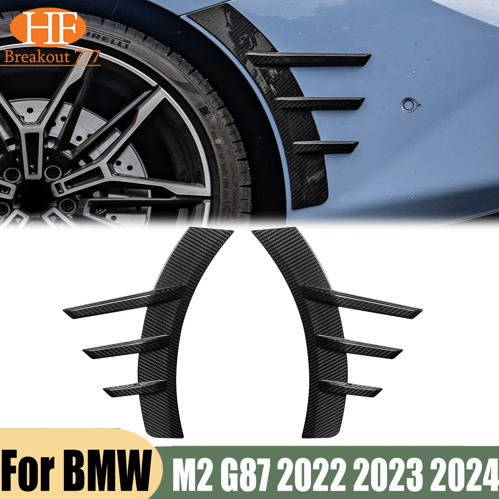 For BWM M2 G87 2022 2023 2024 FFront Rear Carbon Fiber Front Side Air Vent Trim