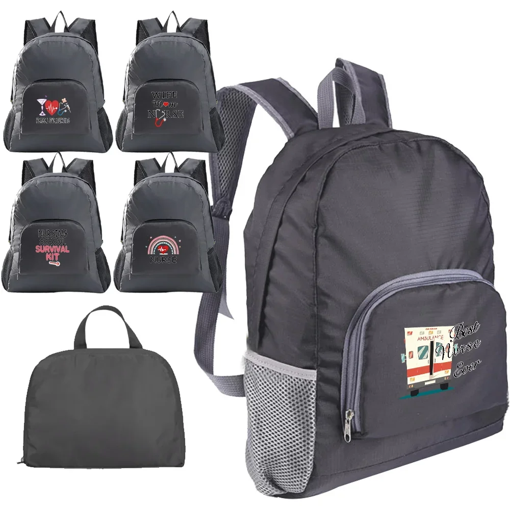 

Легкий складной рюкзак, репеллентная сумка с принтом медсестры для женщин и мужчин, велосипедный рюкзак для кемпинга, альпинизма, пешего туризма, путешествий, рюкзак для хранения
