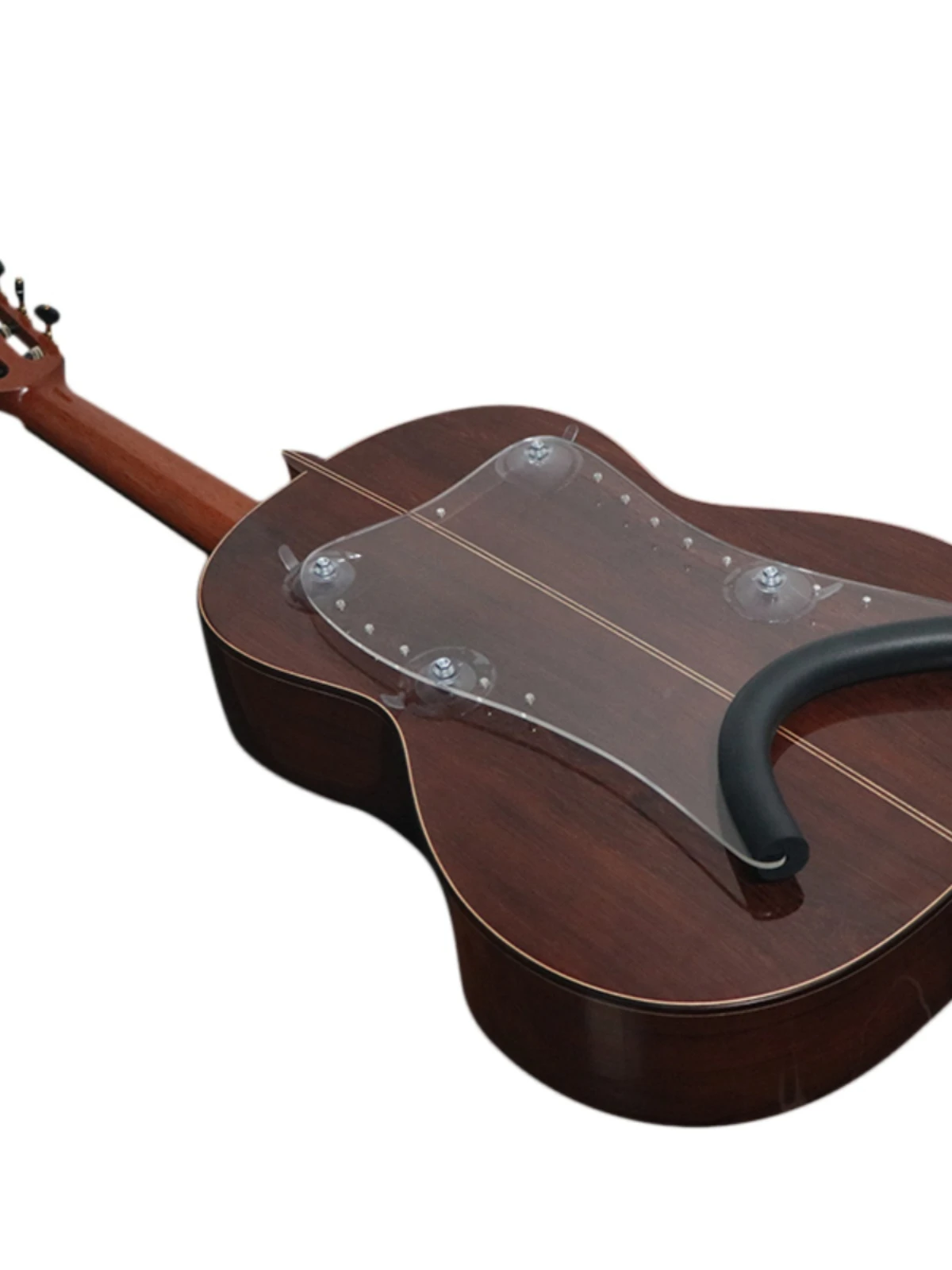 Gu Tielong back suction medium streamlined guitar holder with adjustable transparent color