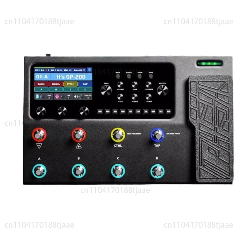 

GP-200 Electric Guitar Integrated Effect Device, Wooden Guitar Bass Loop Drum Machine, Rhythm Sound Card