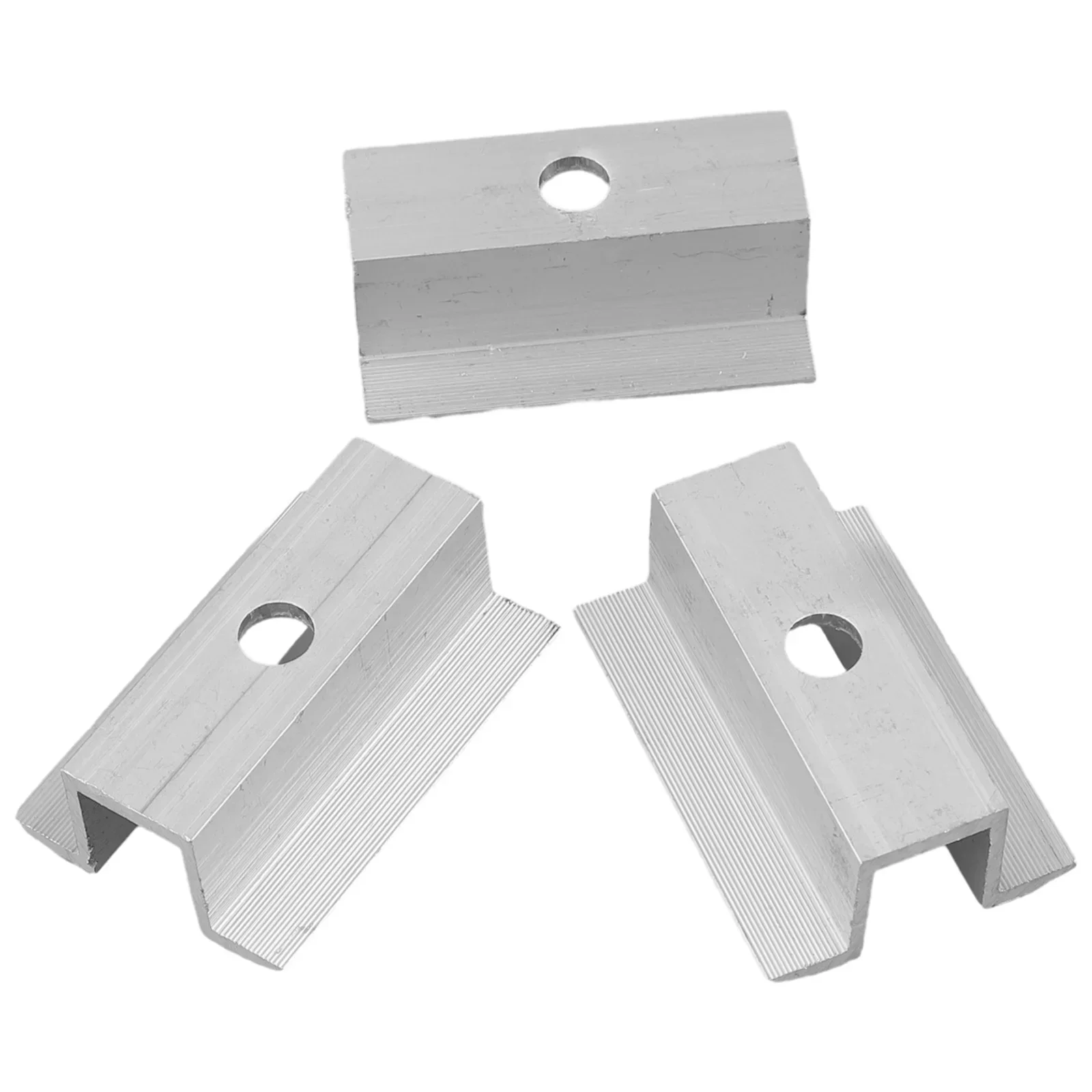 4/10Pcs Solar Middle Clamp PV Module Bracket Height 25-50MM Aluminum Alloy Clamp Fixing Installation Bracket Solar Accessories