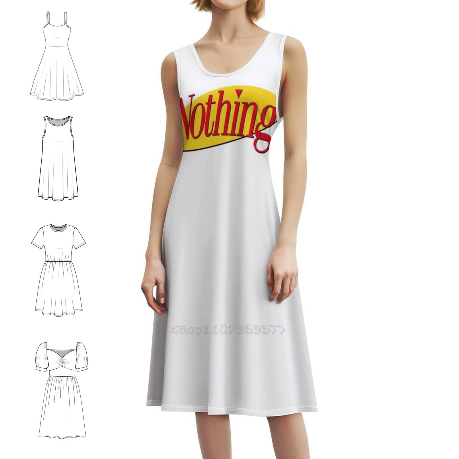 لا شيء فستان عطلة مثير للنساء فستان قصير لحفلات الشاطئ وأعياد الميلاد لا شيء يفشل المماسح كرامر نيومان فستان سهرة للنساء