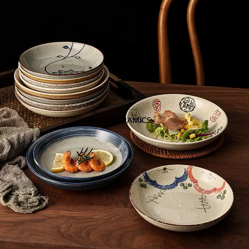 

1pc Japanese Style Hand-painted Ceramic Plates Ceramic Plate Small Plate Household Dishes and Plates,home Kitchen Utensils