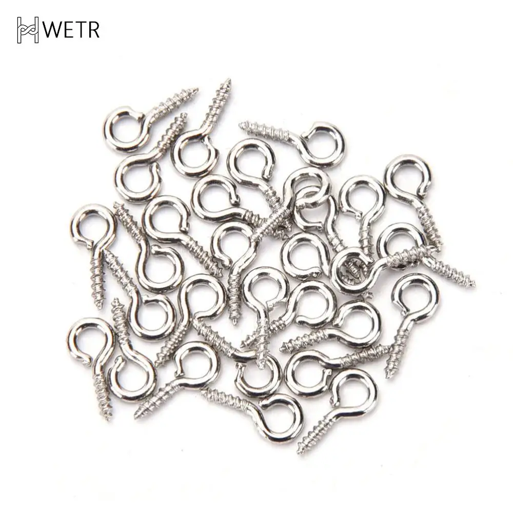 100 pcs 8/10mm 작은 양 눈 네일 스크류 골드/실버 컬러 페르시 펜던트 쥬얼리 결과 쥬얼리 액세서리