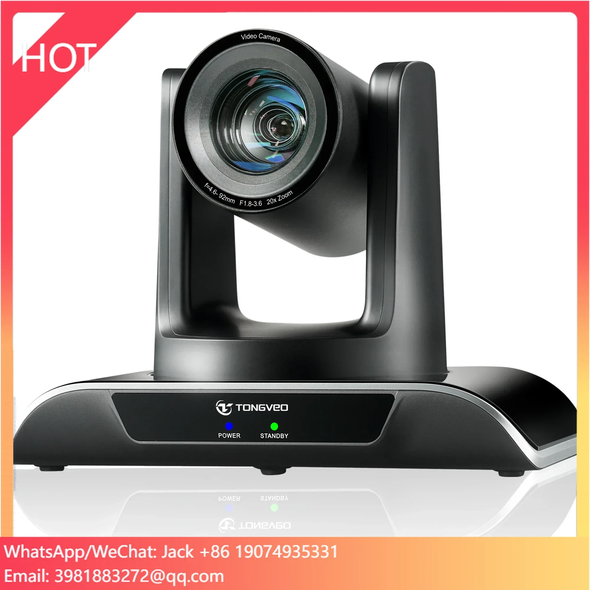 Câmera PTZ 4k de alta resolução Conexão USB3.0 AI Tracking Câmera de videoconferência Igreja/fluxo vivo