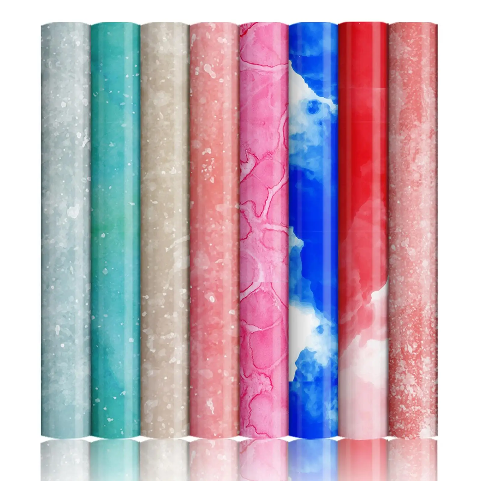 8 Roll HTV Heat Transfer Marble 30.5x30.5 for , Hats, Baseball , Bag, HTV Rolls for