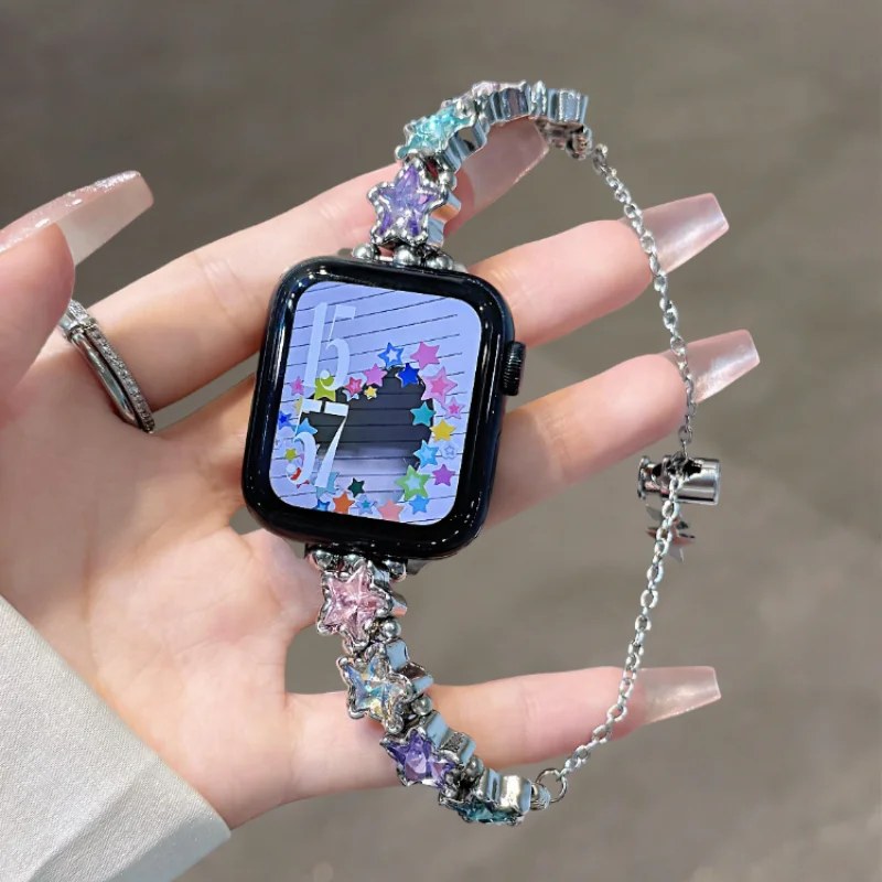 

Retro light luxury metal strap suitable for Apple iWatch strap 38mm 40mm 41mm 42mm 44mm 45mm 49mm fashionable strap