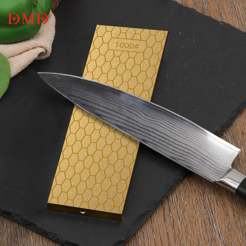 

New 200*70*8mm Large Gold Sharpening Plate with More Wear-resistant Diamond Sharpening Stone Kitchen Knife Sharpener Whetstone