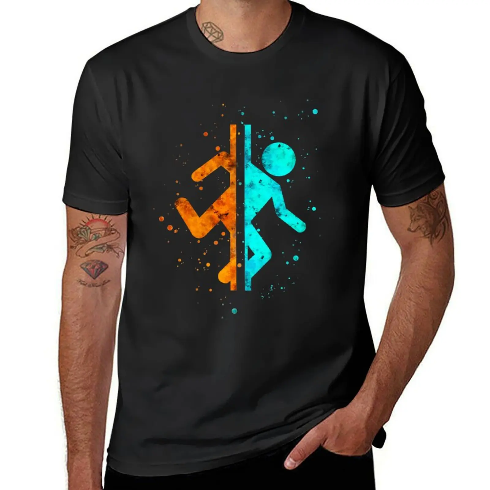 

Portal Watercolor Splash футболка с принтом животных для мальчиков, роскошная дизайнерская роскошная футболка для мужчин