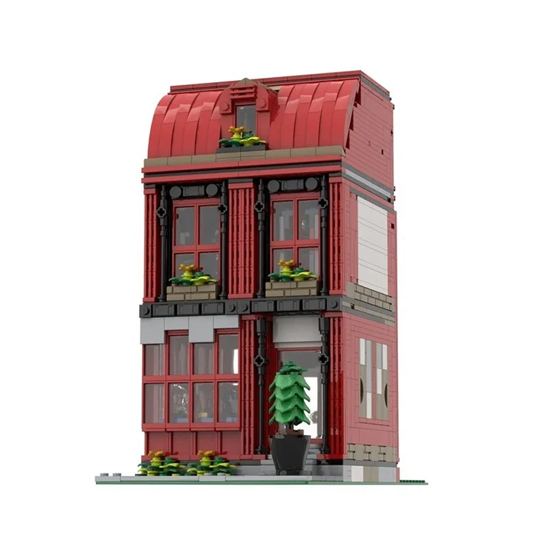 Bloques de construcción Moc City Street View, casa de máquinas curiosas y extrañas, modelo de ladrillos, montaje DIY, juguete de construcción, regalos de vacaciones