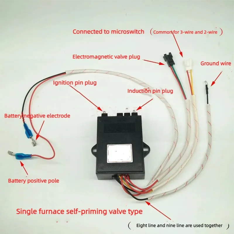 Gas Stove Self-priming Valve Type Single Stove Pulse Ignition Controller Gas Stove Accessories with Flameout Alarm Function