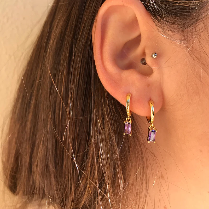 Luxuriöse Geometrische 925 Sterling Silber Ohrstecker Rosa Serie Zirkon Anhänger Creolen Süße Modische Hochzeitsschmuck Geschenke – Detail 22
