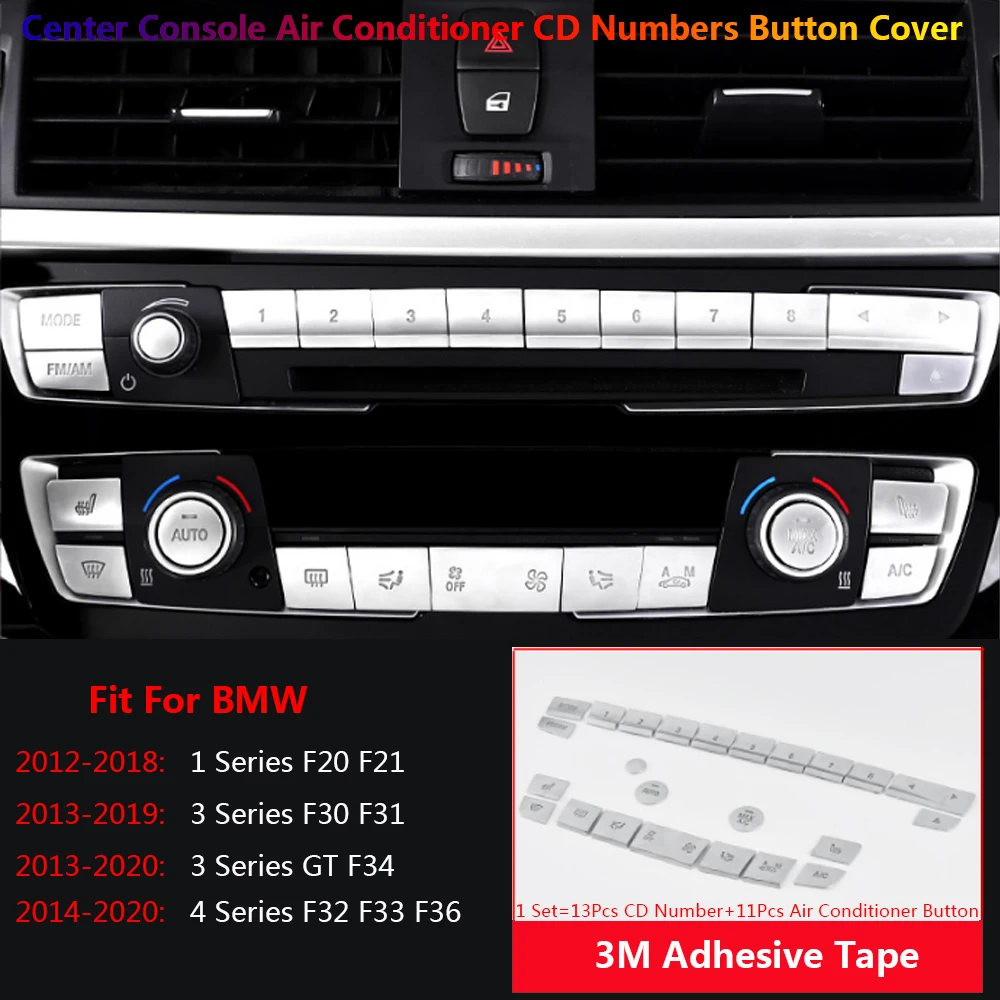 Car Center Control CD Panel Mode Numbers Air AC Conditioner Button Cover Trim For BMW 1 3 3GT 4 F30 F31 F34 F32 F33 F36 F20 F21