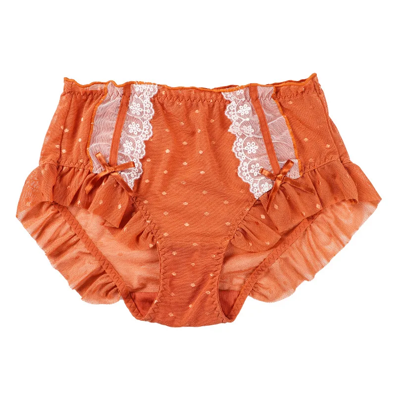 ملابس داخلية نسائية جديدة سراويل دانتيل جذابة على شكل ورقة اللوتس شورت آمن بخصر مرتفع لبطن البطن ملابس داخلية نسائية مثيرة على شكل فيونكة مزودة بفتحات تهوية #2