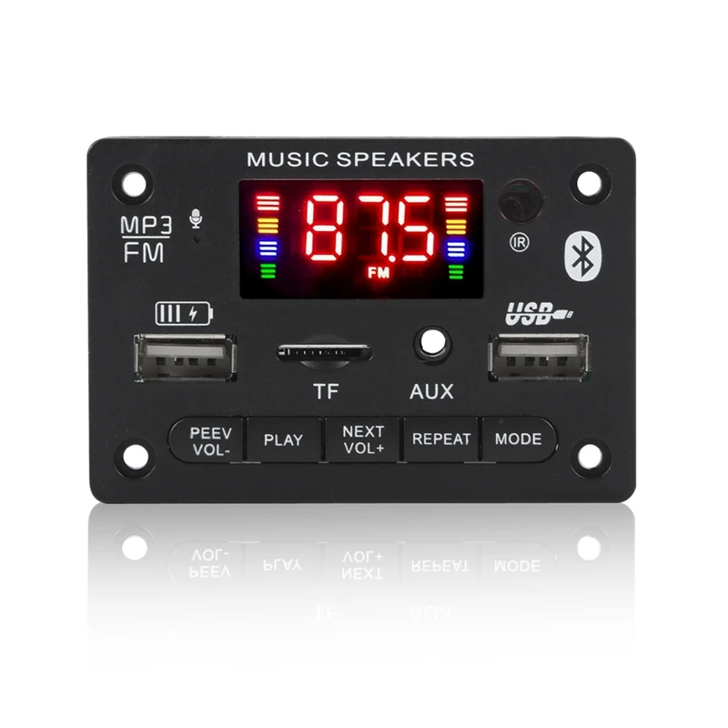 

New 12V-24V 80W Home Digital Amplifiers Audio Bass Audio Amplifier Bluetooth Decoder Board Hifi FM USB Auto Music Speakers