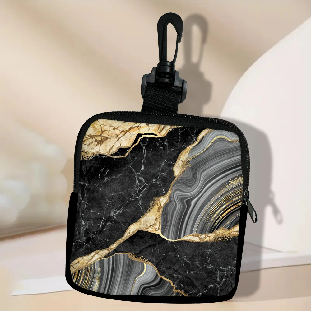 

Marble Pattern Mini Coin Purse Women's Wallet ID Card Bag Keychain Minimalist Coin Bag Wallets For Women 7.2
