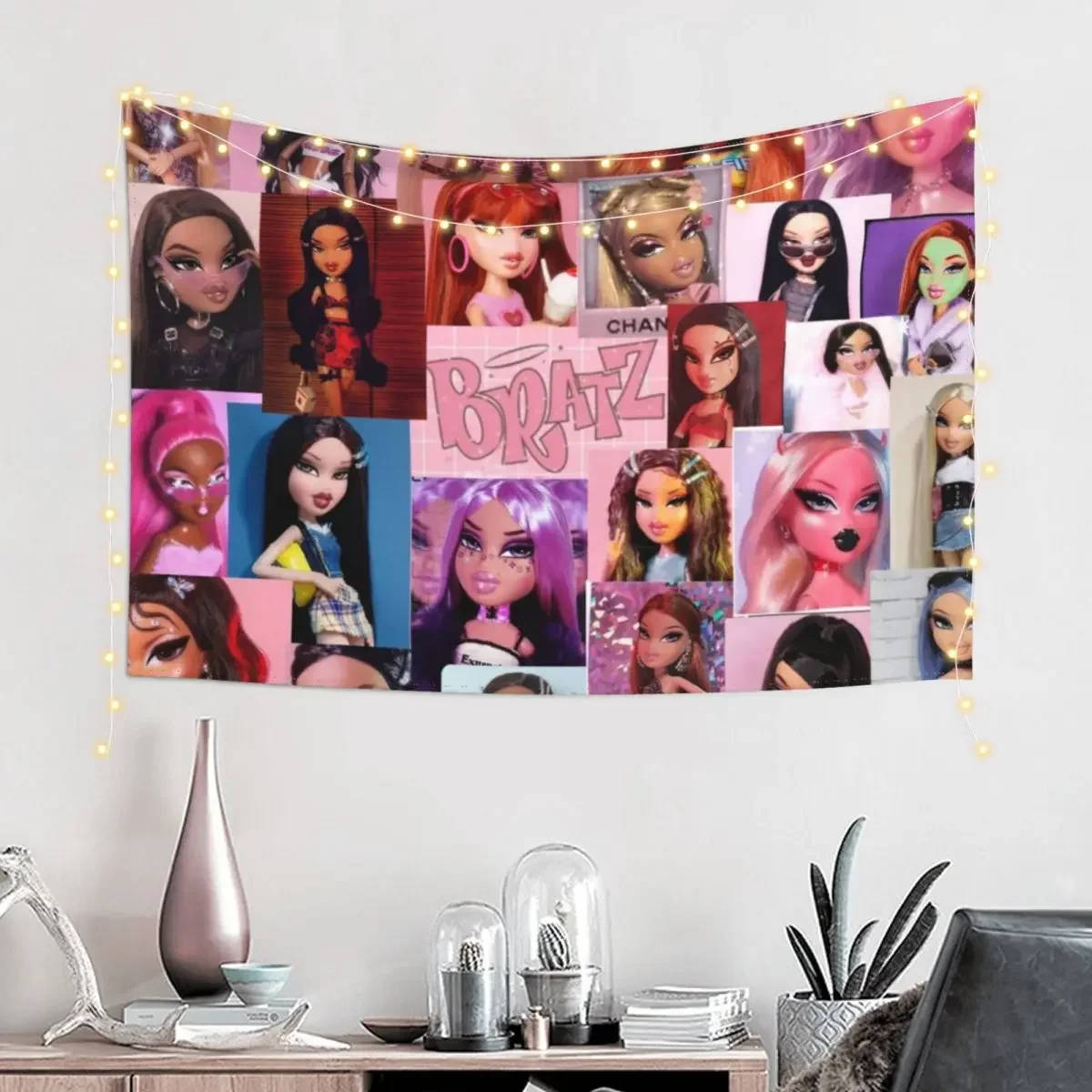 brat collage boujee Tapestry Room Aesthetic Tapete For The Wall Tapestry