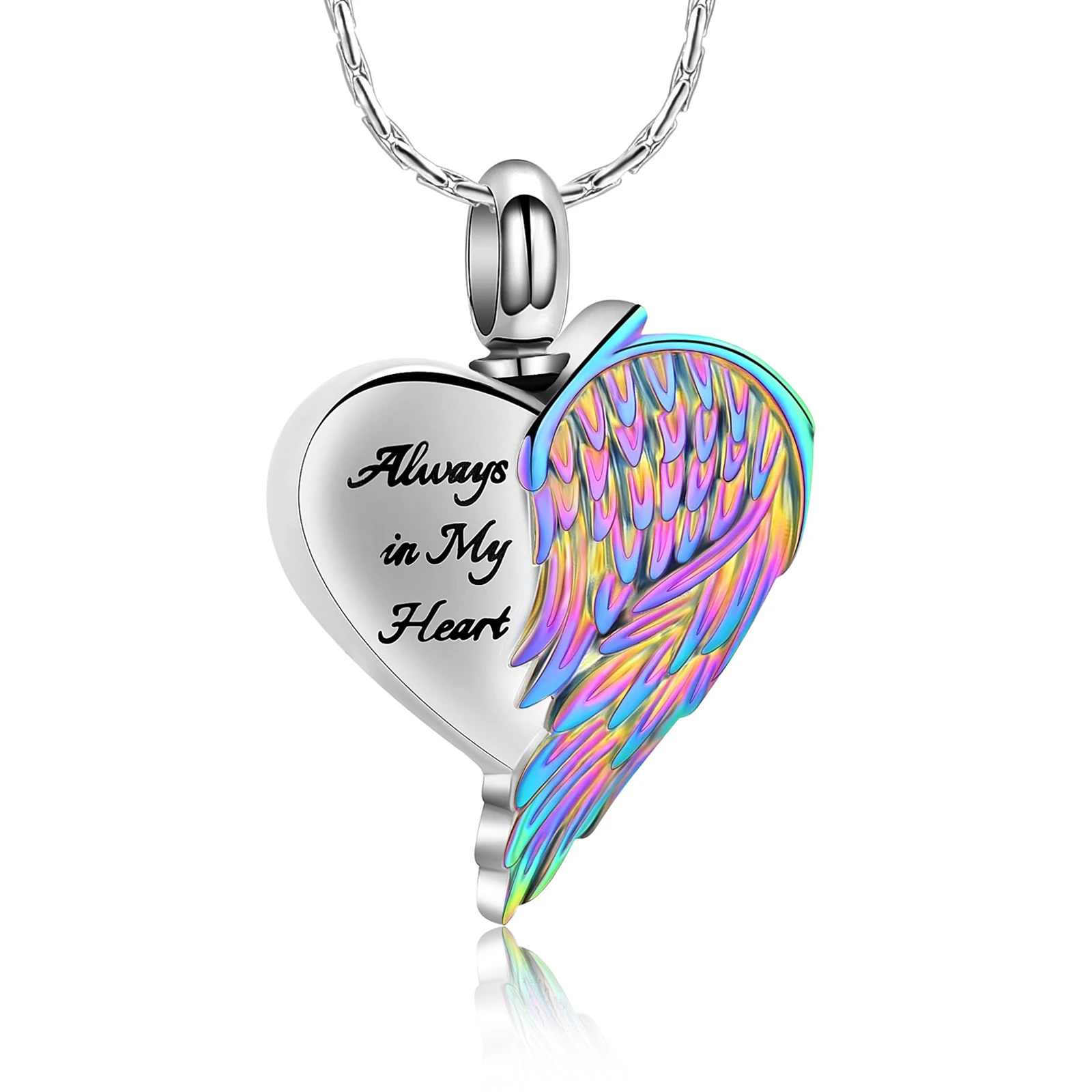 Cremation Jewelry for Ashes for Women Wing Heart Urn Necklace Pendant Keepsake Loved Ones Always in My Heart Memorial Gift