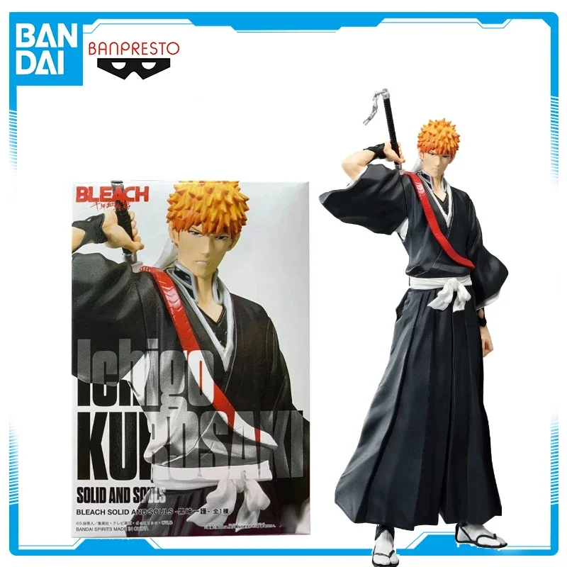 In Stock  Anime BLEACH Figure Kurosaki Ichigo Draw Sword Zangetsu PVC Action Figures Knife Collection Model Toys For Boy Gifts