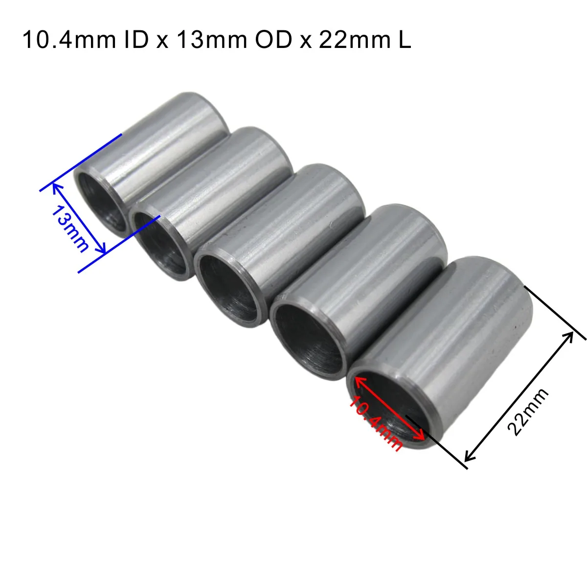 Motorcycle Crankshaft Locating Dowel Pin 10.4mm ID x 13mm OD x 22mm Engine Cylinder Head Dowel Pin Engines Steel